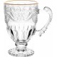 Caneca 190ml De Cristal Ecológico Com Borda Dourada Imperial